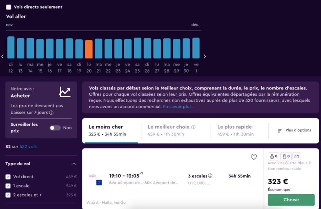 comparateur de billets d'avion Momondo