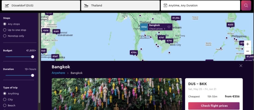 Momondo flight ticket comparator