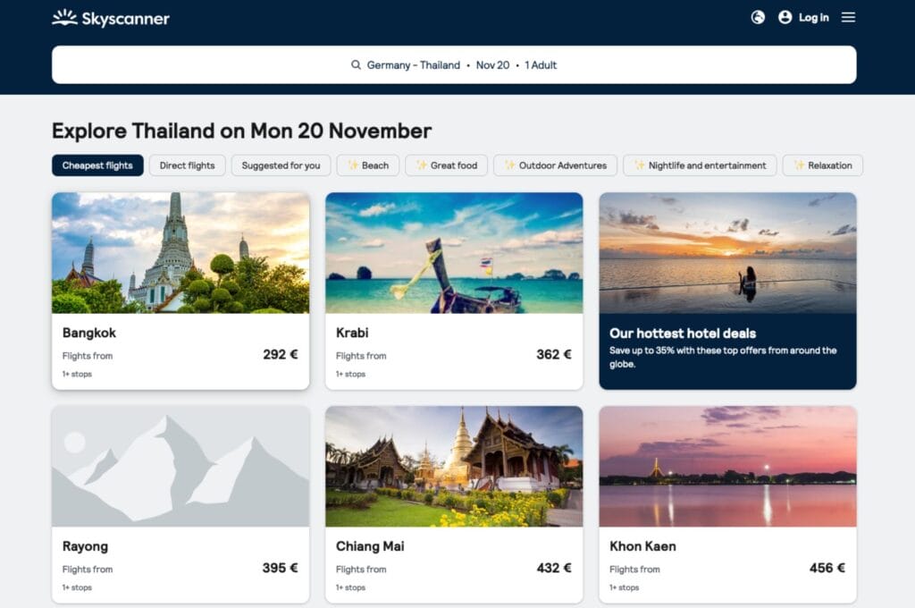 Skyscanner to compare cheap flight ticket prices