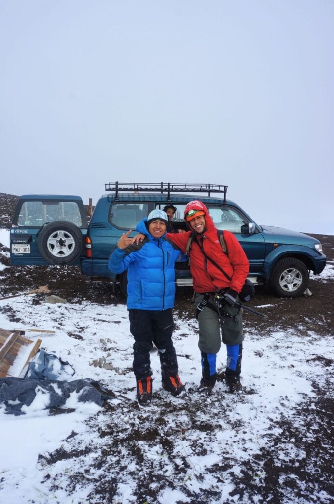 climbing Cotopaxi volcano in Ecuador