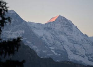 sunrise over the bernese alps