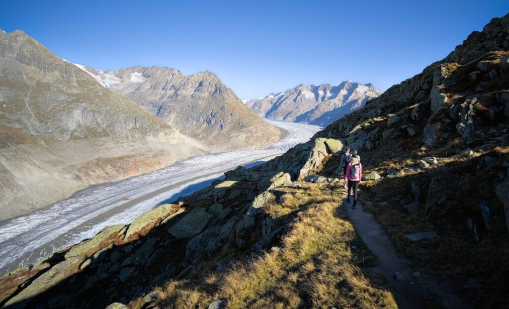 la vue sur le glacier d'Aletsch depuis Hohbalm