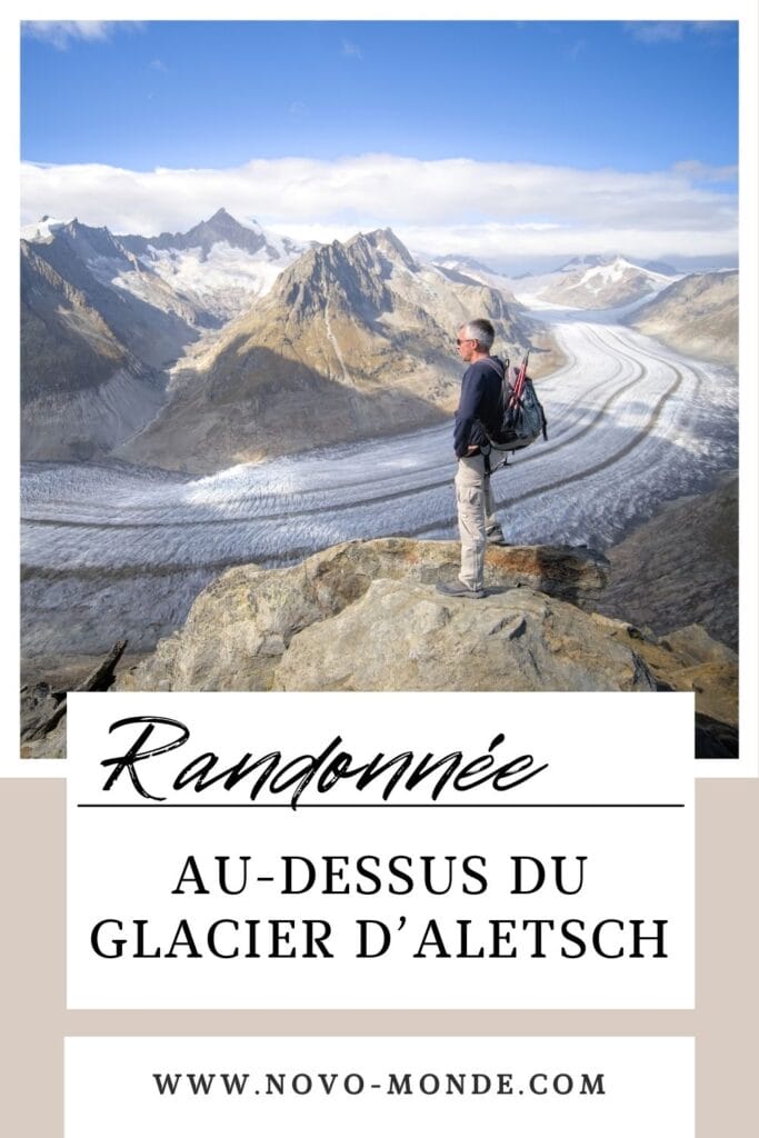 rando d'arête au-dessus du glacier d'Aletsch