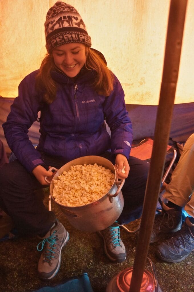 pop corn au camping!