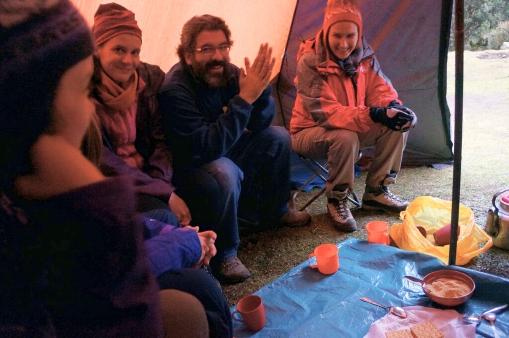 nos compagnons trekkeurs au camping