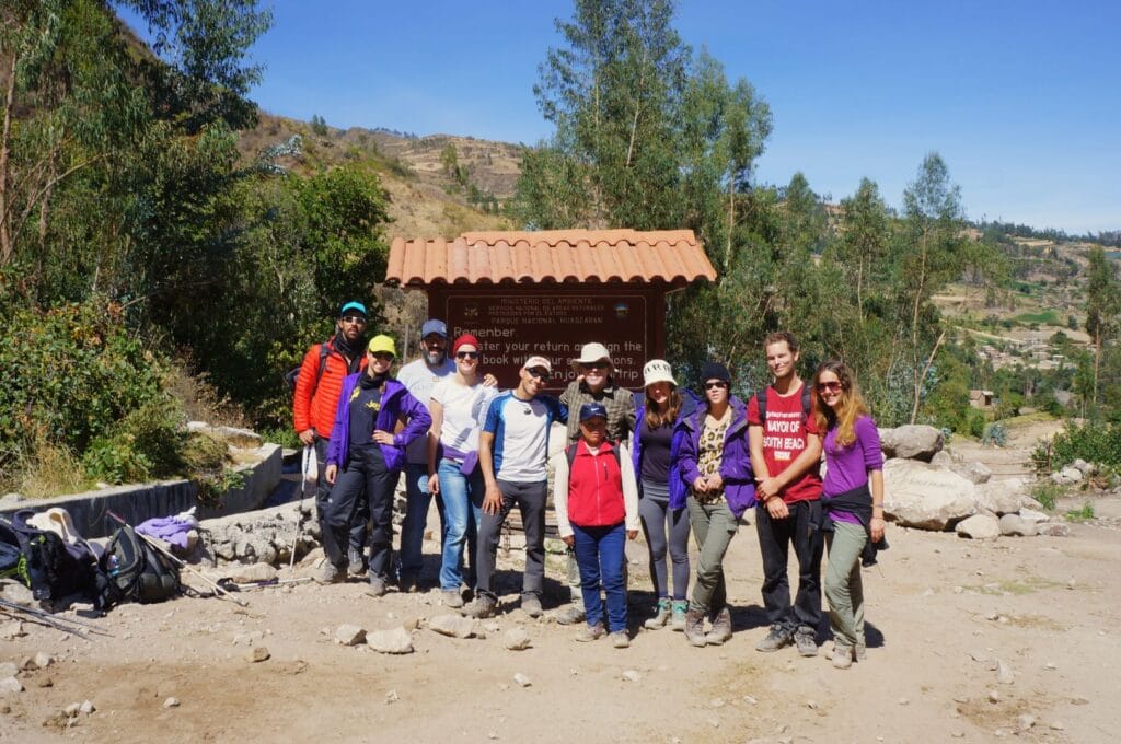 Our group of hikers with the trek agency