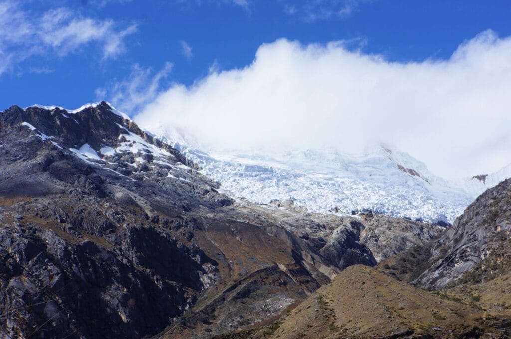 vue sur le glacier de la cordillère blanche