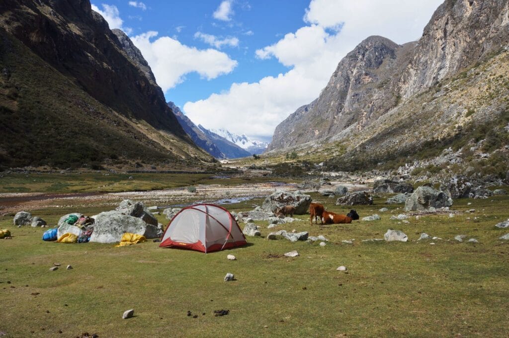 bivouac in Huascarán National Park, in Peru