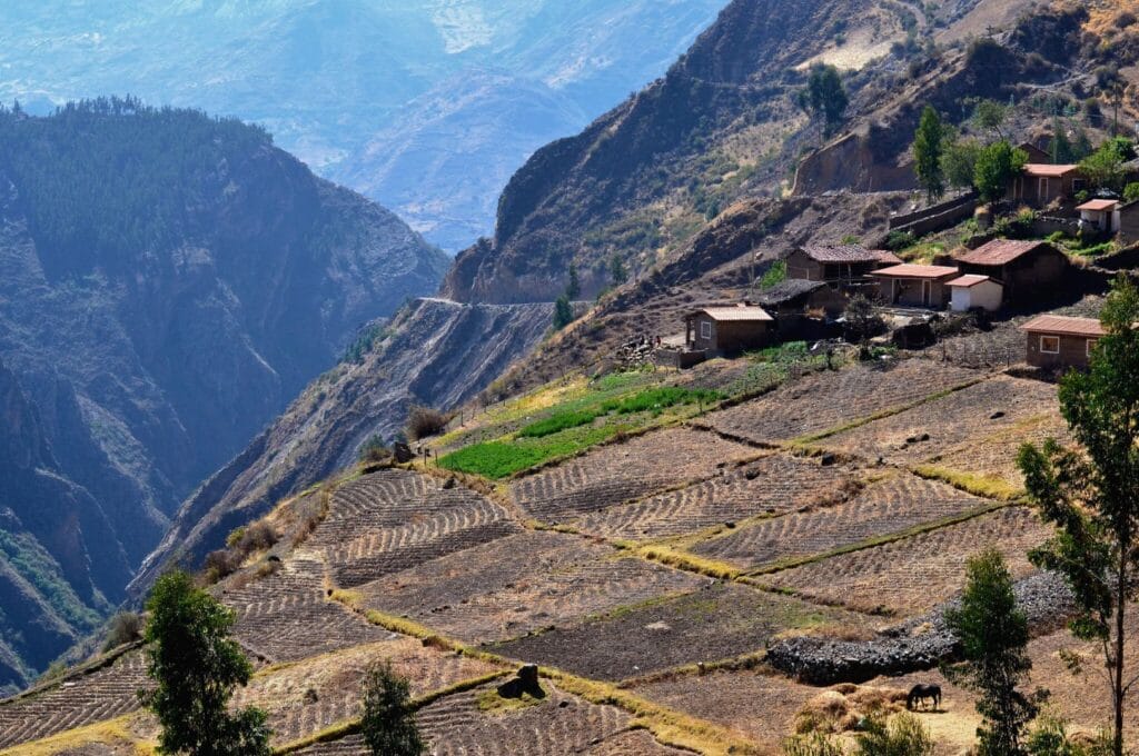 view of the valley on the Olleros trek