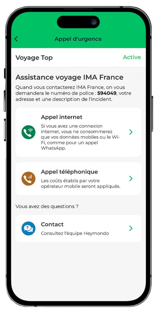 appel gratuit application heymondo