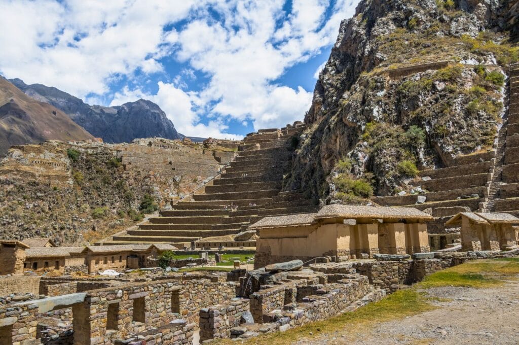 the ruins of Ollantaytambo in Peru