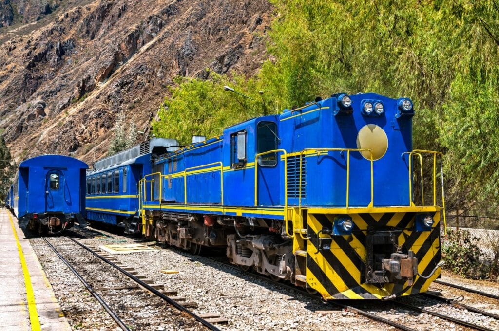 le train du Machu Picchu à Aguas Calientes