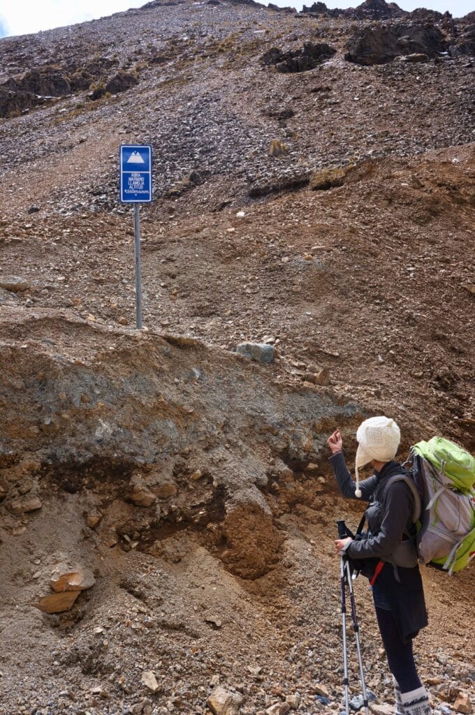 le col de Mariano Llamoja pendant le trek