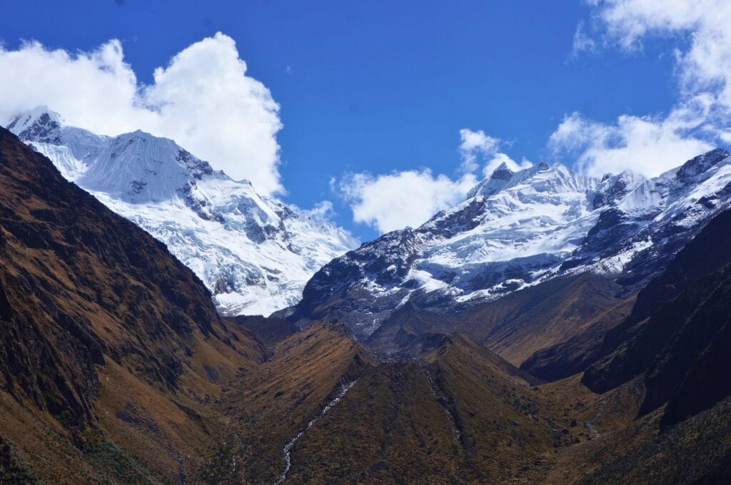 View of the glaciers during the trek