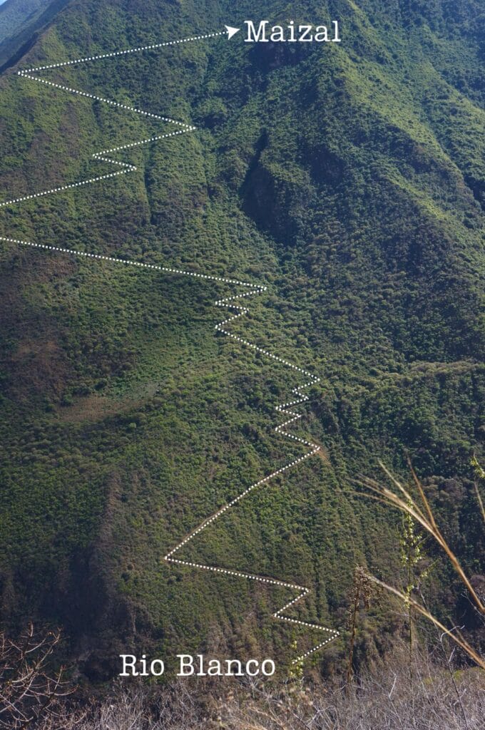 sentier de Choquequirao vers Maizal