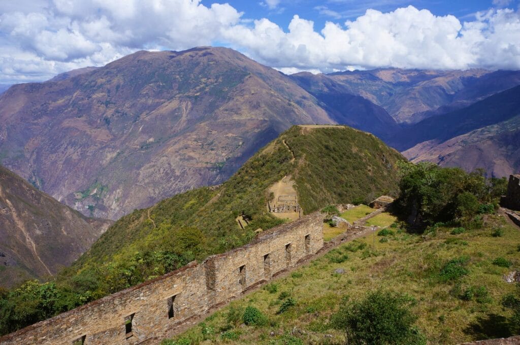 view of the Choquequirao site