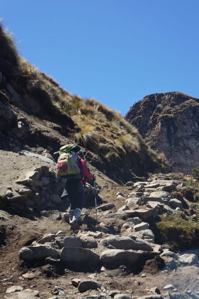 passage du col de San Juan lors du trek de Choquequirao