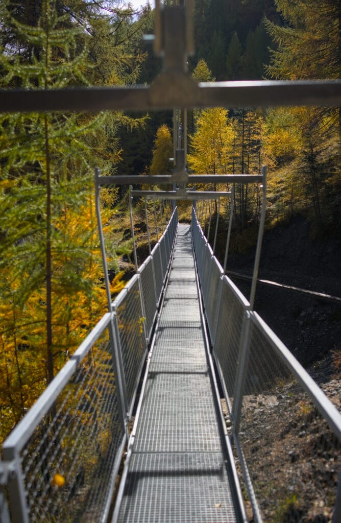 la passerelle just avant le lac d'Arbey