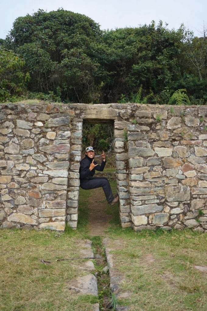 Benoit et les ruines de llactapata au Pérou