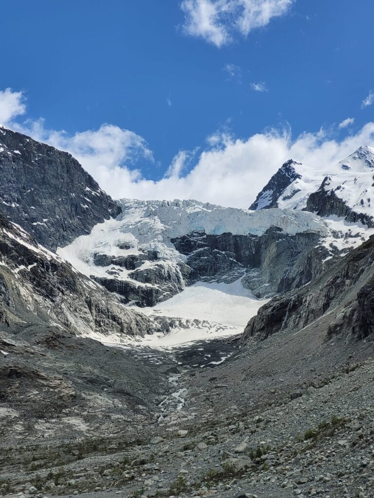 vue glacier mont miné