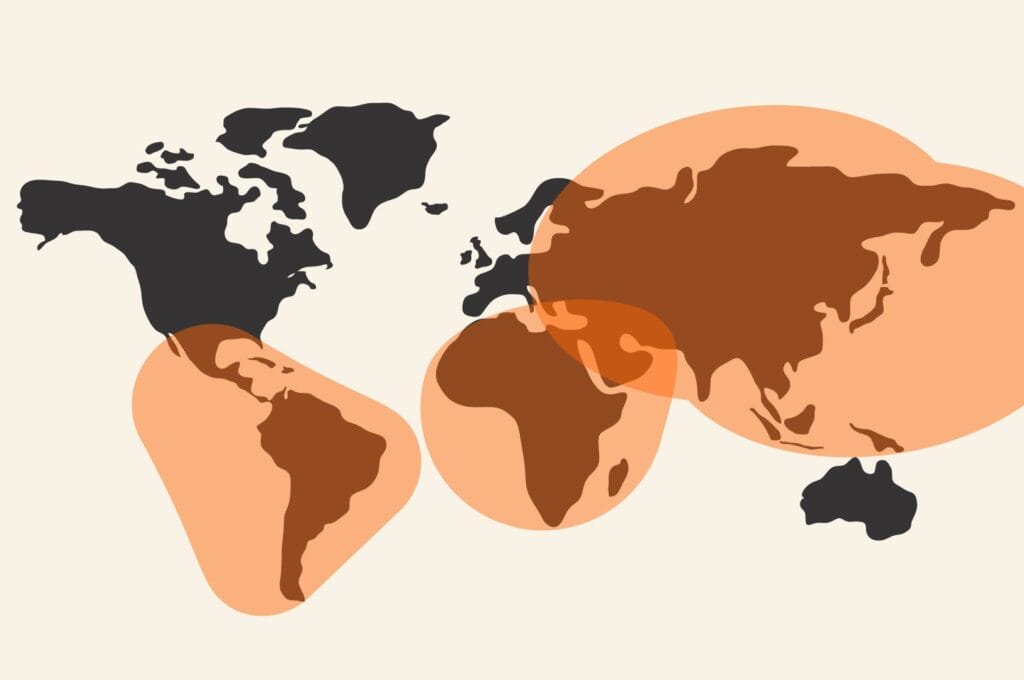 carte des zones à risques pour l'hépatite A