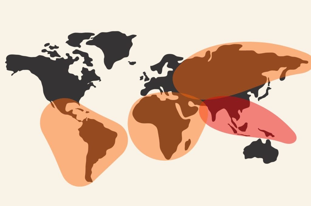 Map of typhoid fever risk zones