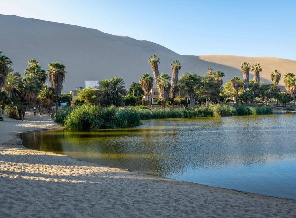 l'oasis Huacachina entouré de dunes de sable