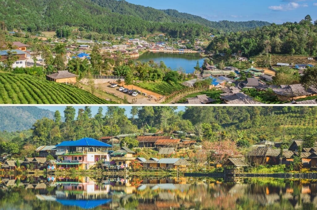 village chinois Ban Rak Thai et son lac