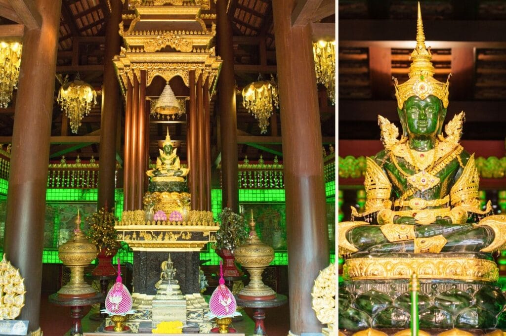 bouddha d'émeraude dans le temple Wat Phra Kaew (Wat Phra Kaeo) de Chiang Rai