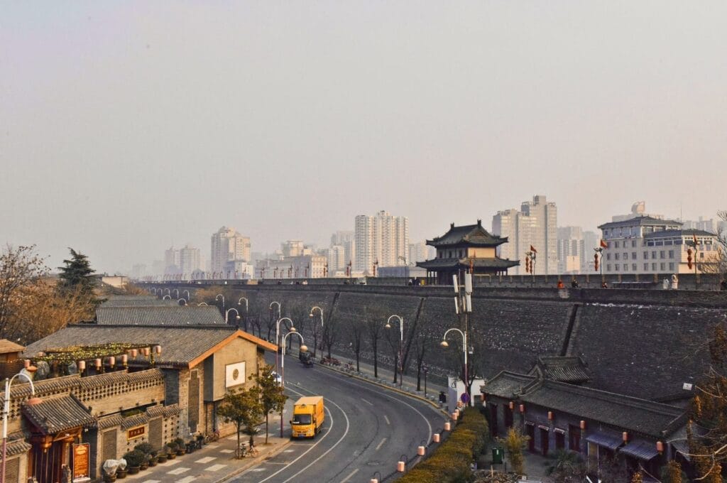 wall around the old city of Xi'an