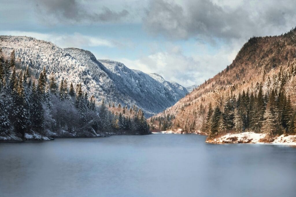 le parc de la Jacques Cartier en hiver