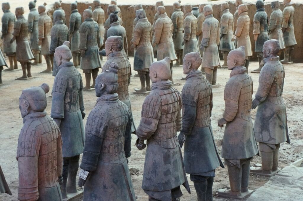 Terracotta army soldiers in Xi'an