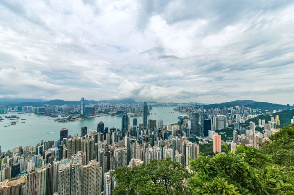 vue sur Hong Kong depuis le pic Victoria