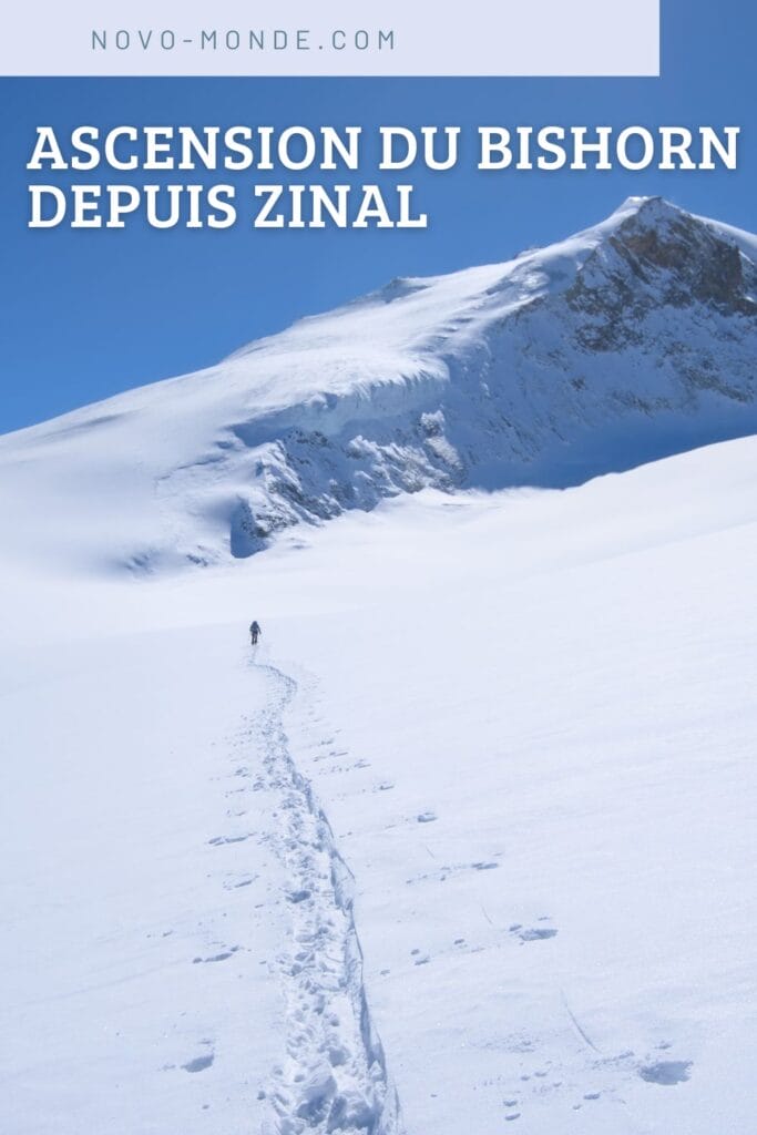 L'ascension du Bishorn depuis Zinal à ski