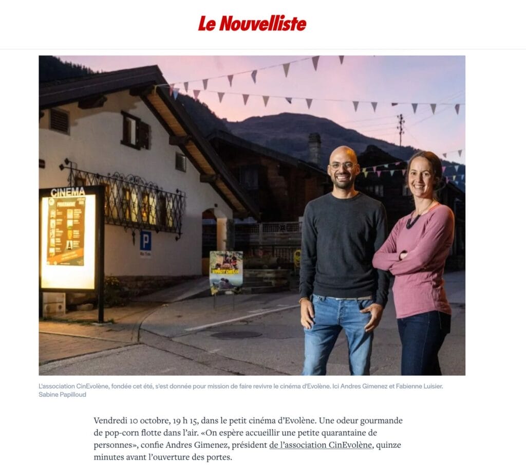Le cinéma d'Evolene au Nouvelliste