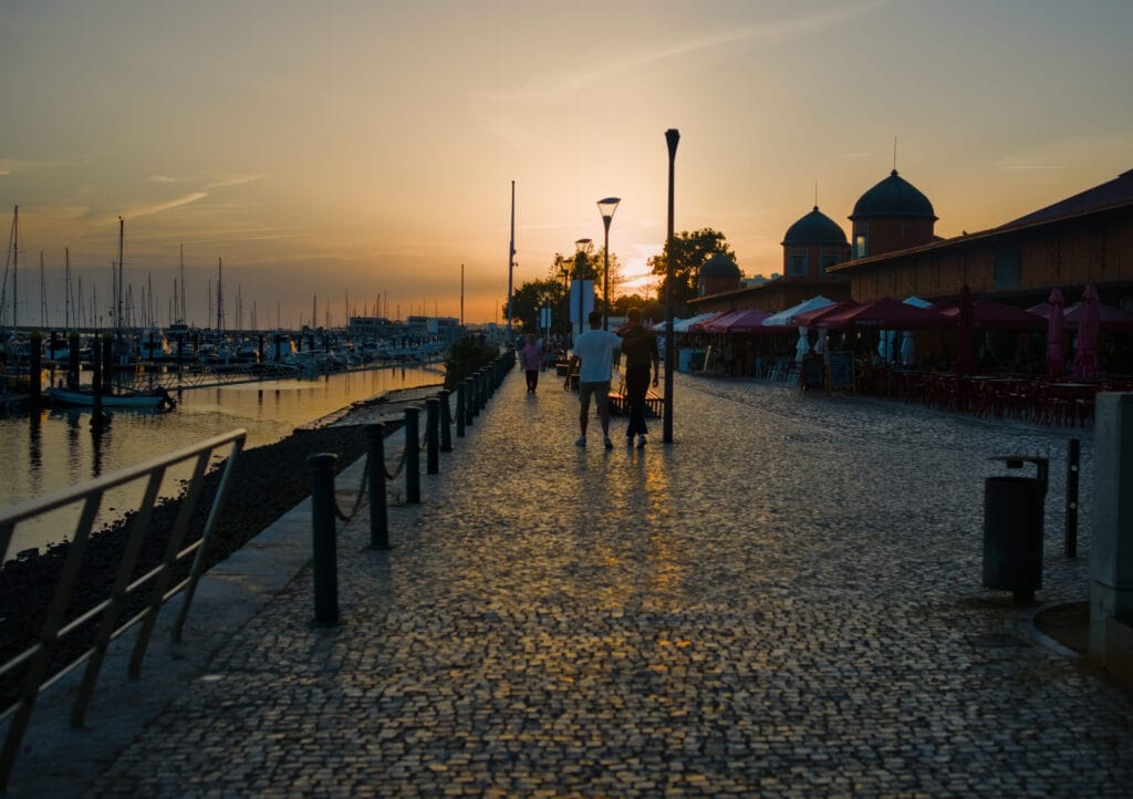 port olhao coucher de soleil