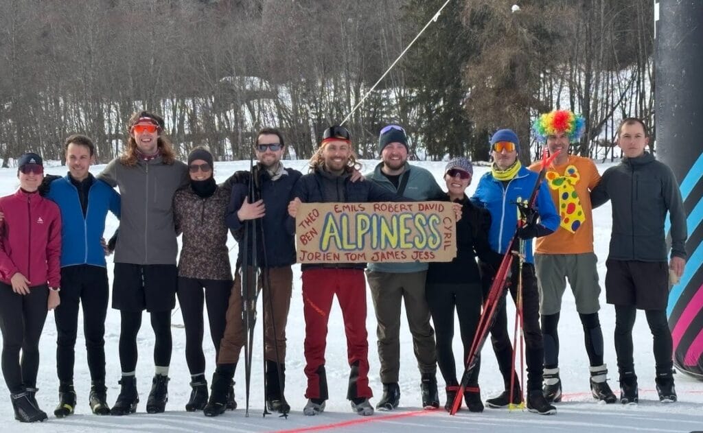 la course de ski de fond