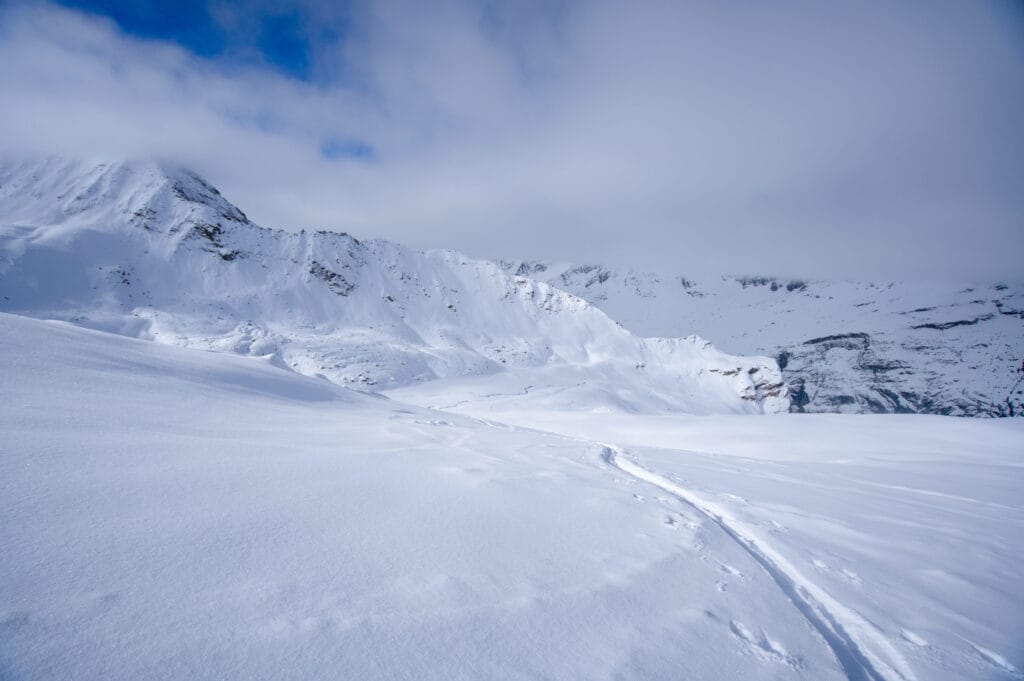 traversée du torrent du Barmé