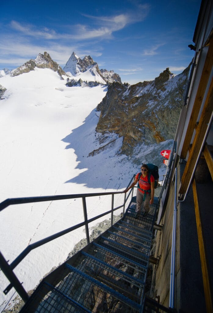 arrivée à la cabane de Bertol