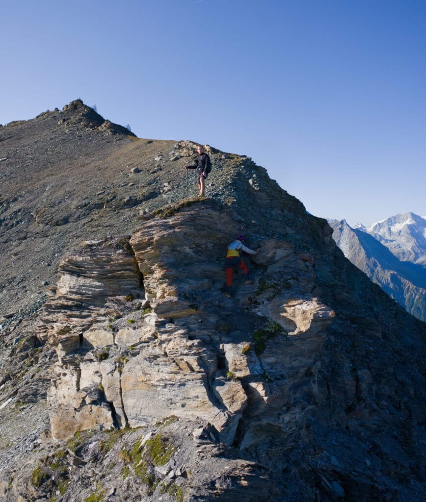 le gendarme &agrave; escalader entre la pointe du Pr&eacute;let et la Pointe du Tsat&eacute;