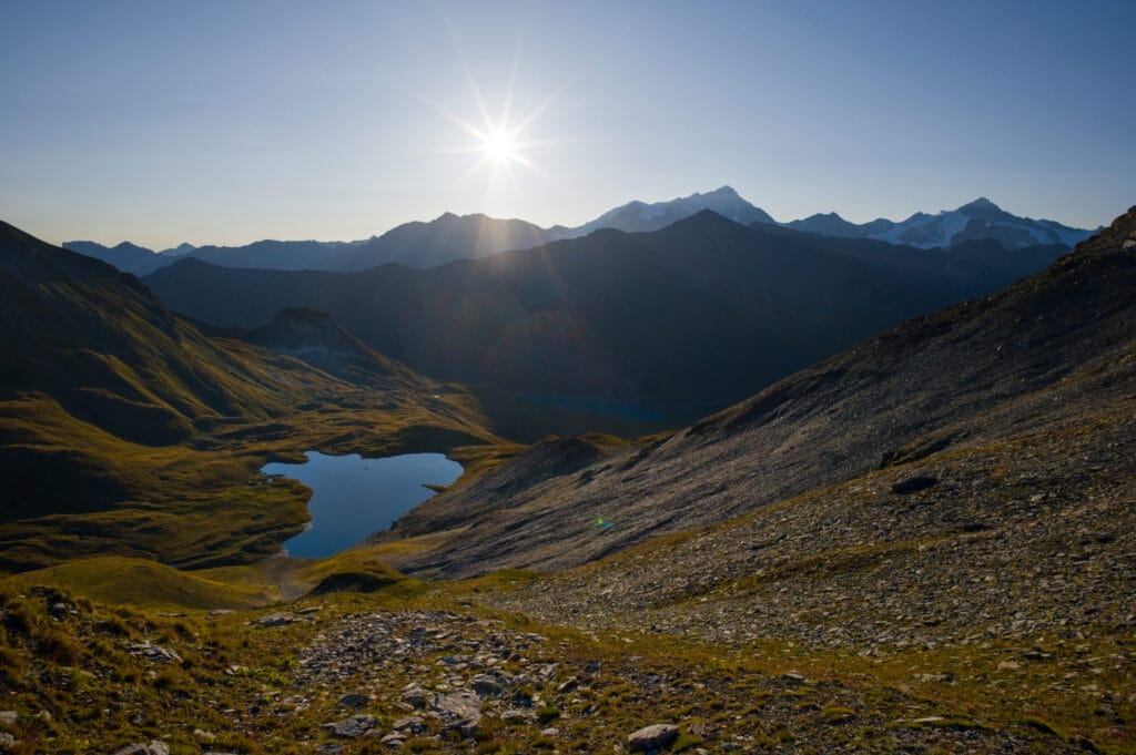 Lac des autannes depuis le col de Torrent