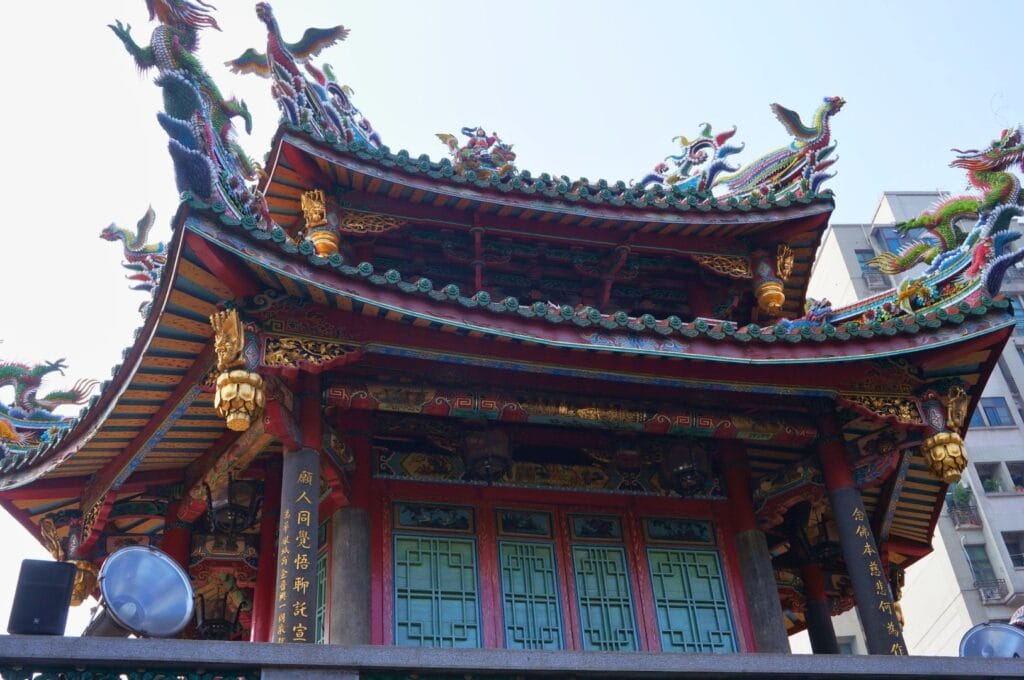 toit du temple Longshan