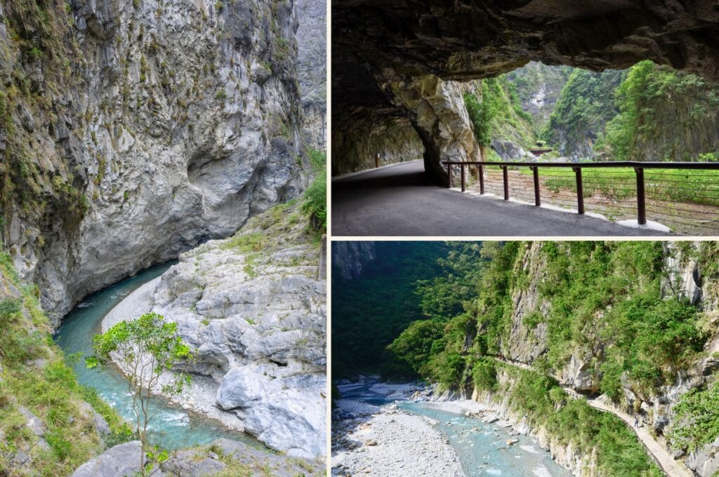 sentier et route dans les gorges de taroko