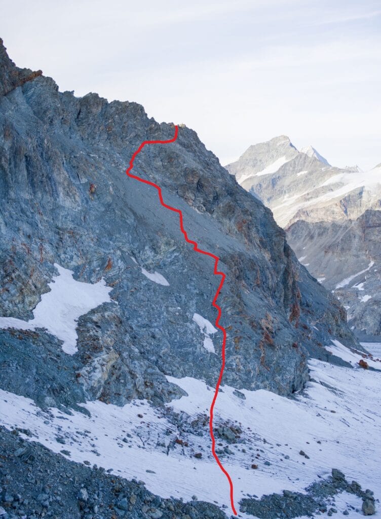 mont&eacute;e pour aller au glacier de l'Aiguille