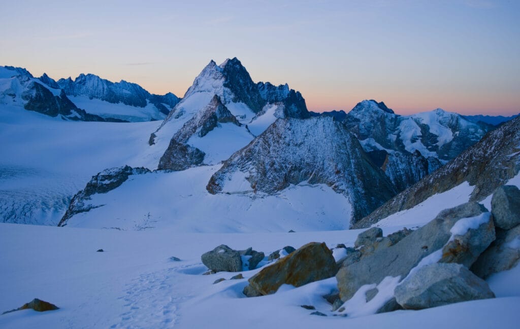 la pointe de Bertol et les Dents de Bertol