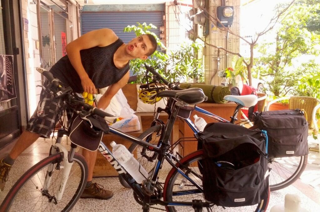 Benoit et nos vélos