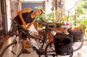 Benoit et nos vélos