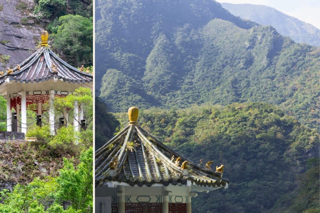 pavillon yue wang dans le parc national de Taroko