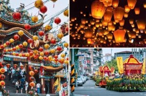 fête des lanternes à Pingxi et célébrations à Taïwan