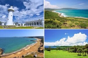 plages et phare dans le parc national de Kenting